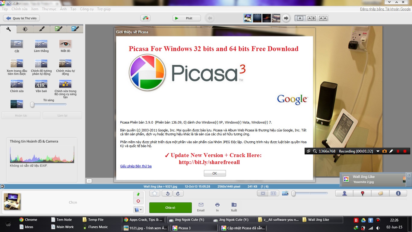 Picasa - 10 phần mềm chỉnh sửa ảnh trên máy tính miễn phí