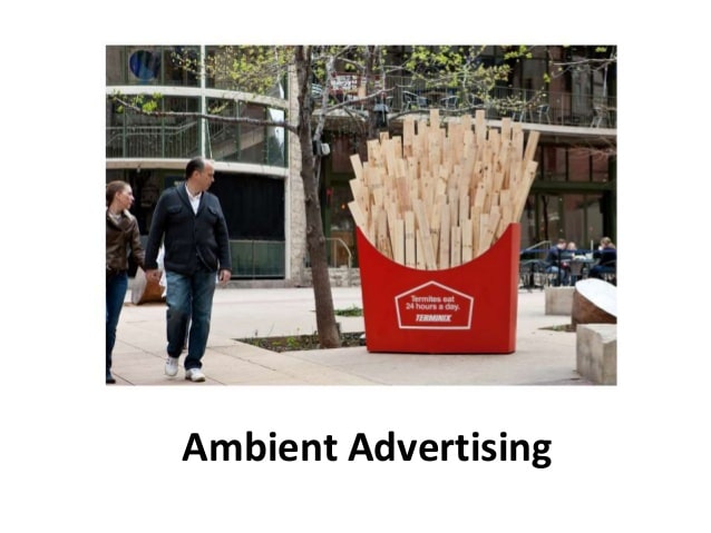 Ambient Advertising là gì? Định nghĩa Ambient Advertising là gì? (Nguồn: Slideshare)