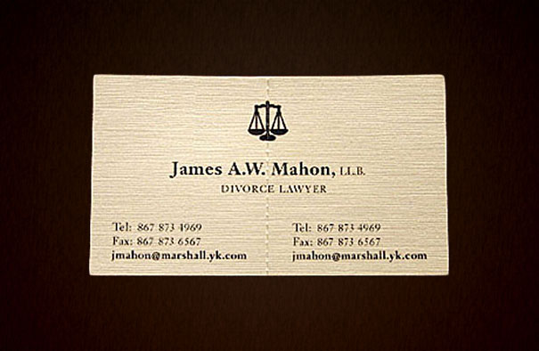 card visit của luật sư ly hôn