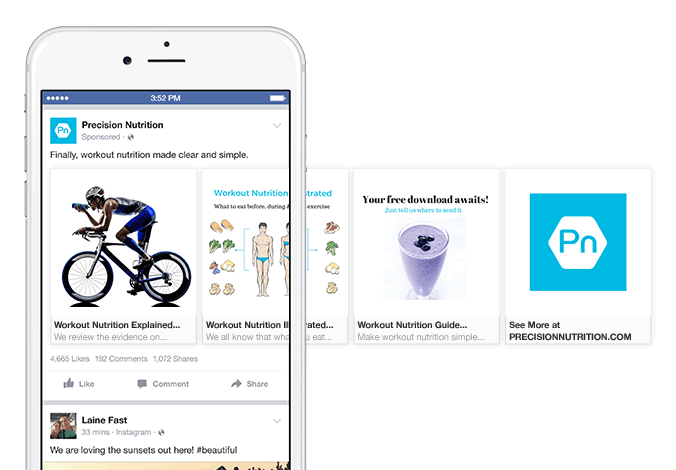 Những cách ứng dụng tuyệt vời trên Facebook của quảng cáo Carousel là gì? Những bài viết chia sẻ về bài đăng trên blog rất thích hợp cho loại quảng cáo xoay vòng trên Facebook
