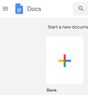 Tạo tài liệu mới trên Google Docs
