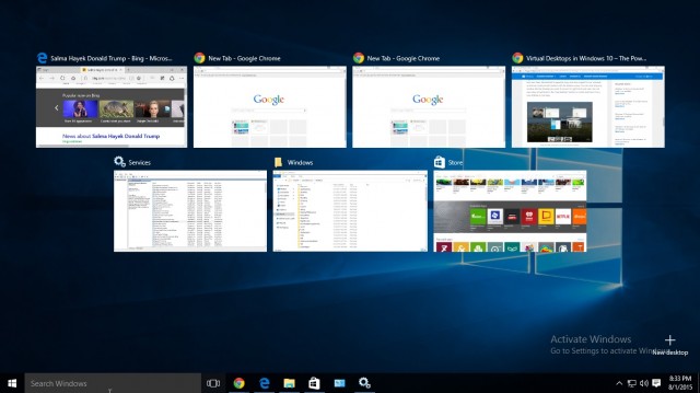 Tính năng Task view và Virtual Desktop của windows 10
