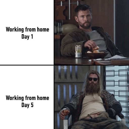 working from home 5 days