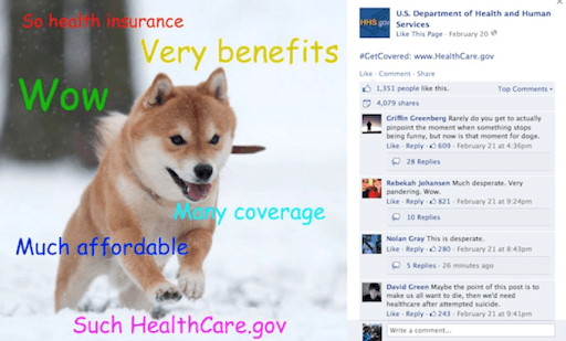 Một meme sử dụng sai cách của Bộ Y tế và Dịch vụ Nhân sinh Hoa Kỳ