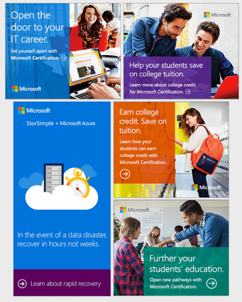 Mẫu banner quảng cáo đẹp của Microsoft