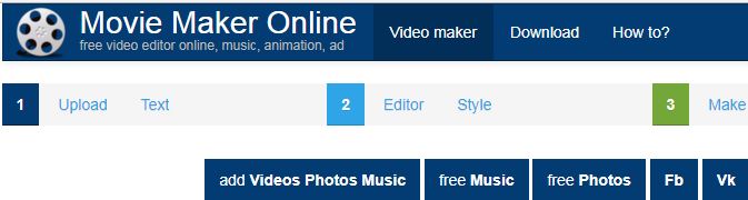Movie Maker Online - website chỉnh sửa video online toàn diện