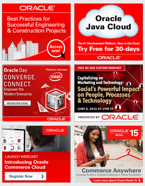 Banner quảng cáo từ Oracle
