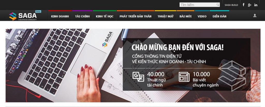 Saga - Website về marketing hay nhất tại Việt Nam
