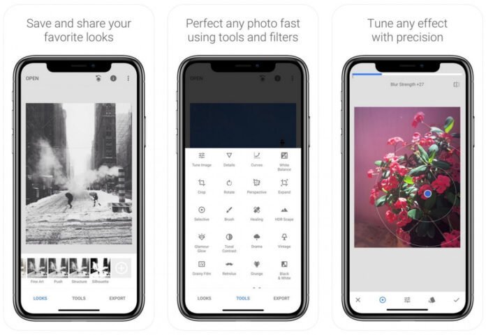 Snapseed - Top 5 phần mềm chỉnh sửa ảnh trên điện thoại miễn phí